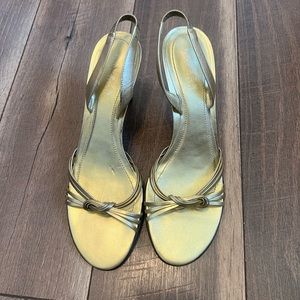 Gold Ralph Lauren heels